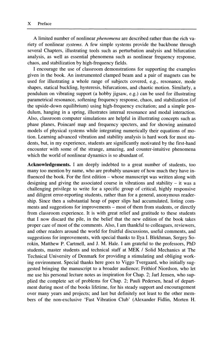 Preview page 10 of eBook Vibrations and Stability 2nd Edition By  Jon Juel Thomsen