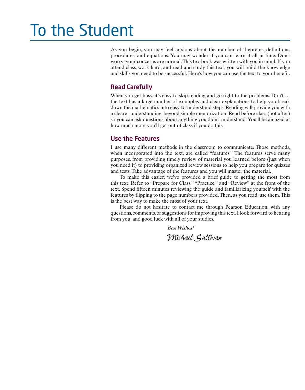 Preview page 3 of Trigonometry A Unit Circle Approach 11th Edition By Michael Sullivan ISBN-13: 9780135181133