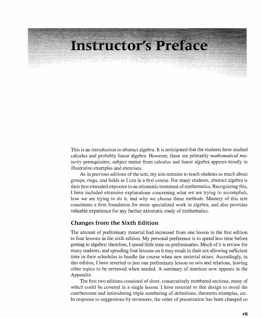 Preview page 5 of A first Course in Abstract Algebra, 7th Edition By John Fraleigh eBook