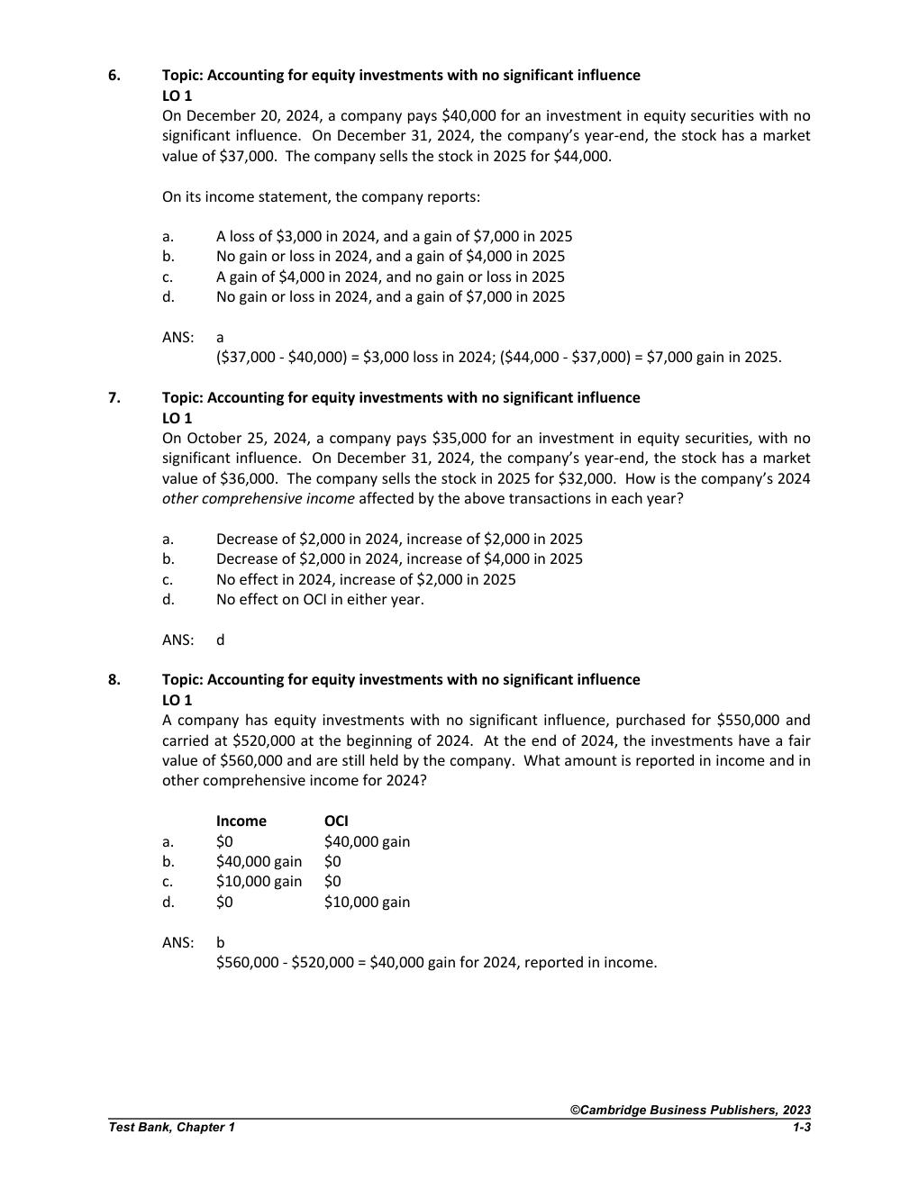 Preview page 4 of Advanced Accounting, 5th Edition by Susan Hamlen  TEST BANK