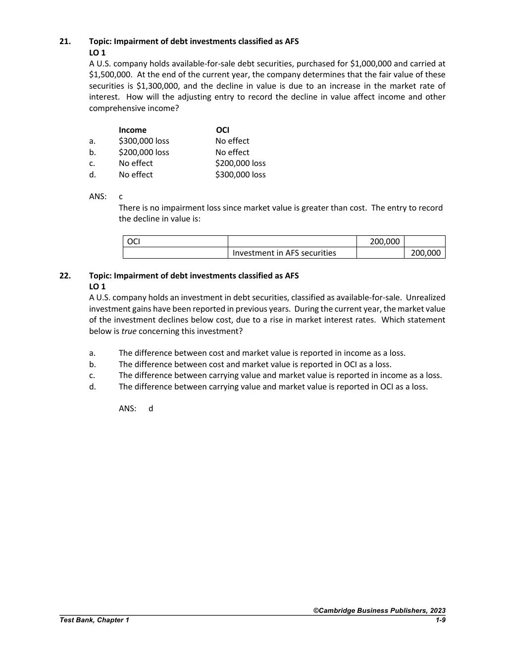 Preview page 10 of Advanced Accounting, 5th Edition by Susan Hamlen  TEST BANK