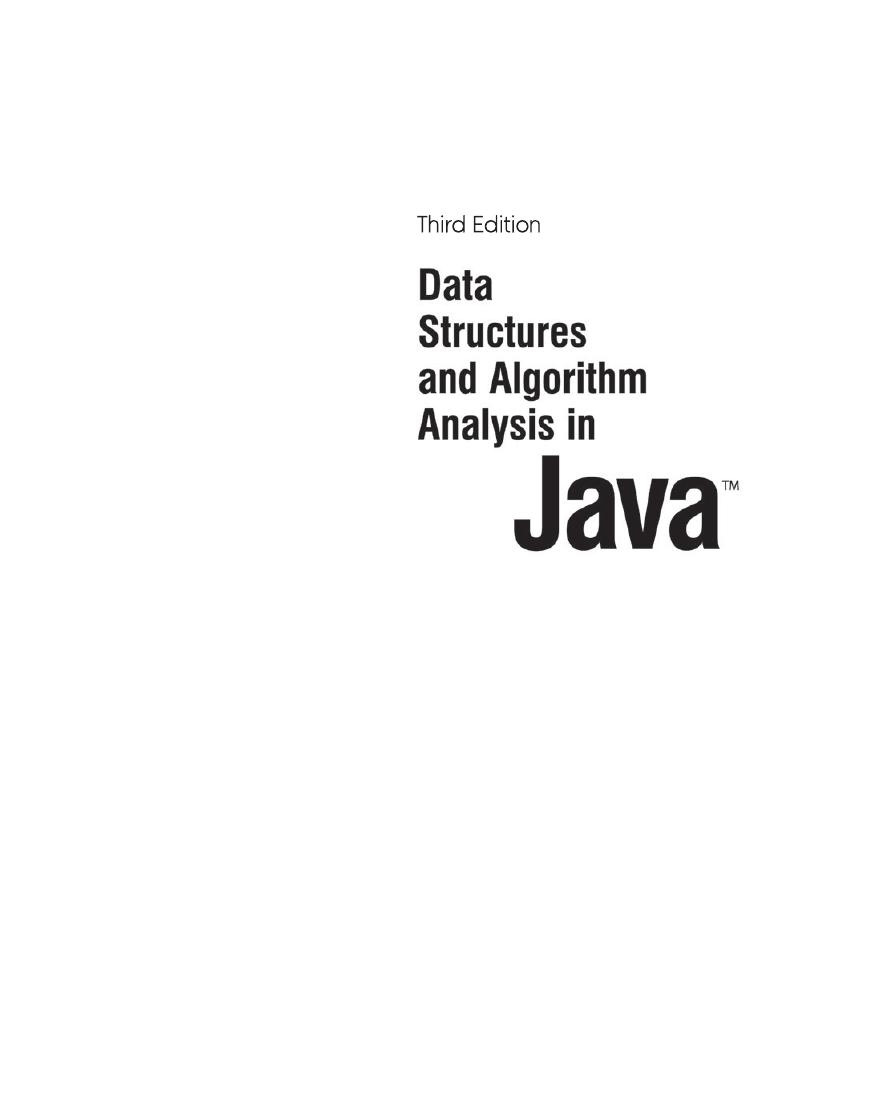 Preview page 3 of Data Structures and Algorithm Analysis in Java, 3rd Edition By Mark A. Weiss eBook