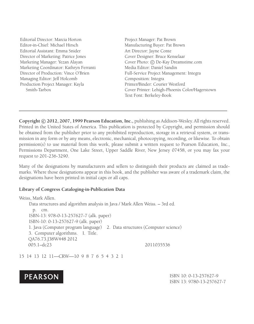 Preview page 6 of Data Structures and Algorithm Analysis in Java, 3rd Edition By Mark A. Weiss eBook