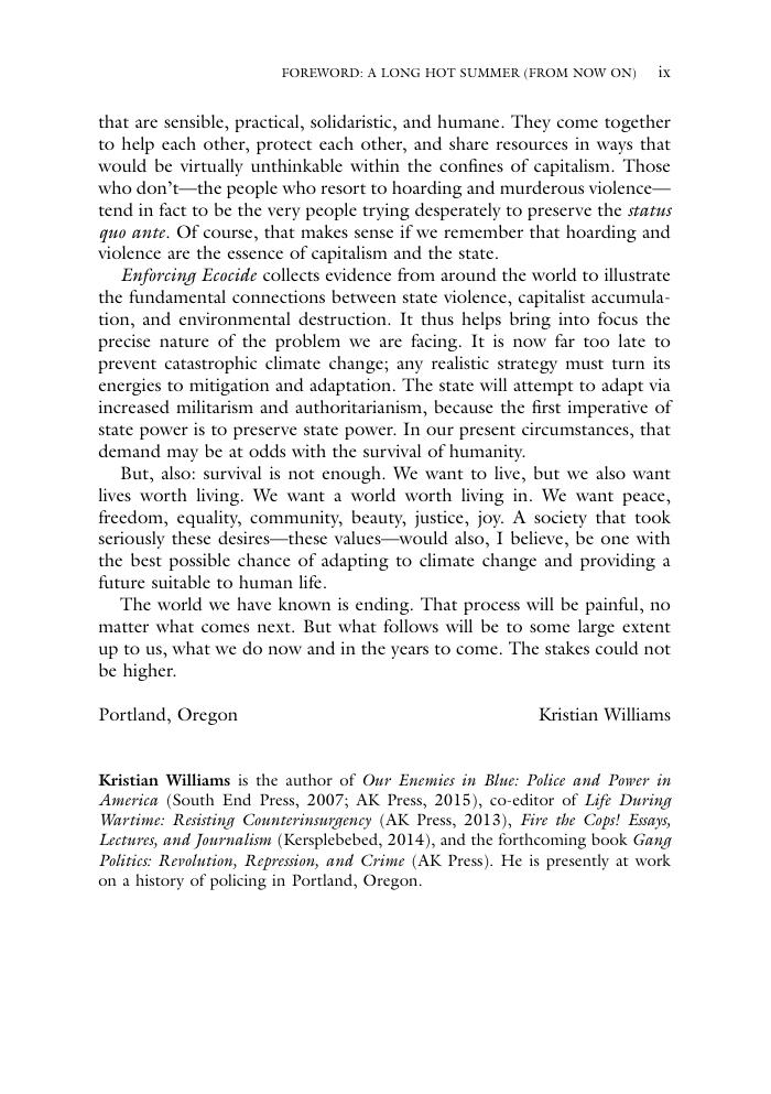 Preview page 9 of Enforcing Ecocide Power, Policing & Planetary Militarization, 1st Edition By Alexander Dunlap, Andrea Brock eBook