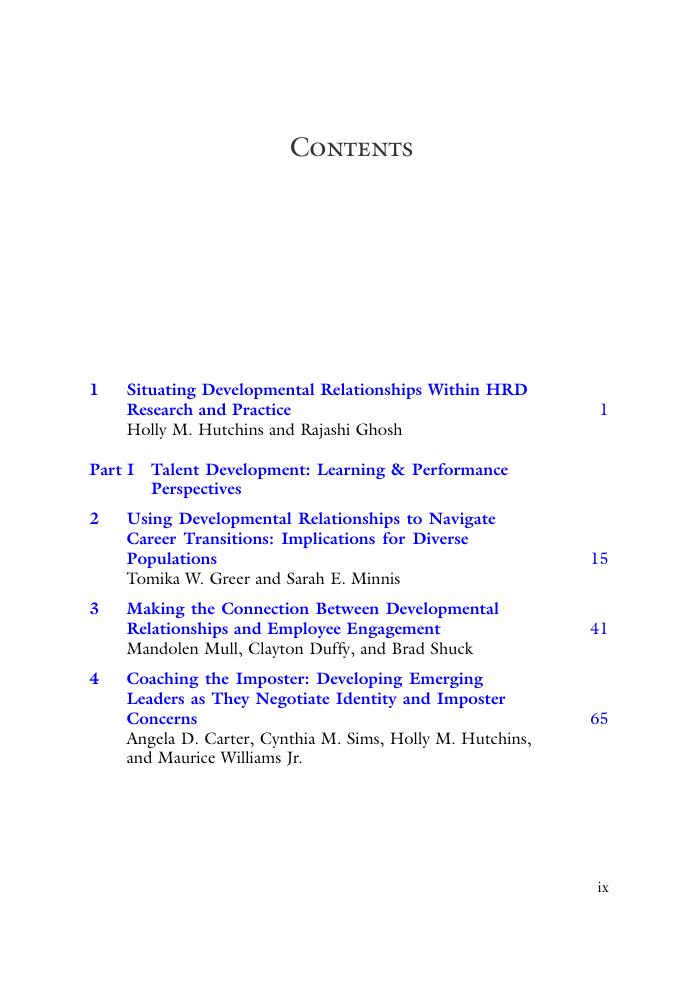 Preview page 8 of HRD Perspectives on Developmental Relationships Connecting and Relating at Work, 1st Edition By Rajashi Ghosh, Holly Hut