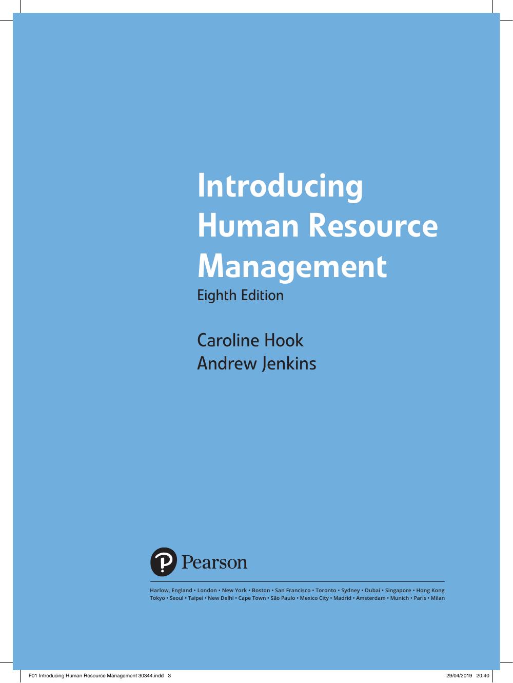 Preview page 4 of Introducing Human Resource Management, 8th Edition, By Caroline Hook, Andrew Jenkins eBook