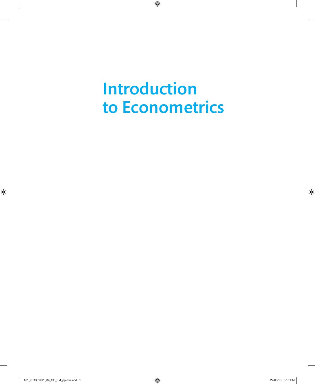Preview page 4 of Introduction to Econometrics, 4th edition By James Stock, Mark Watson eBook