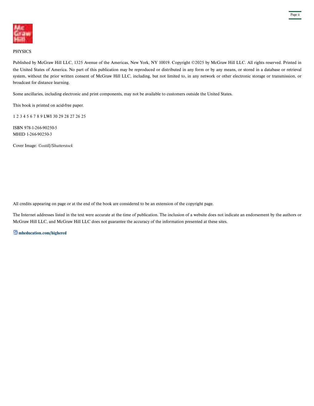 Preview page 3 of ISE Physics 2025 Release By Alan Giambattista