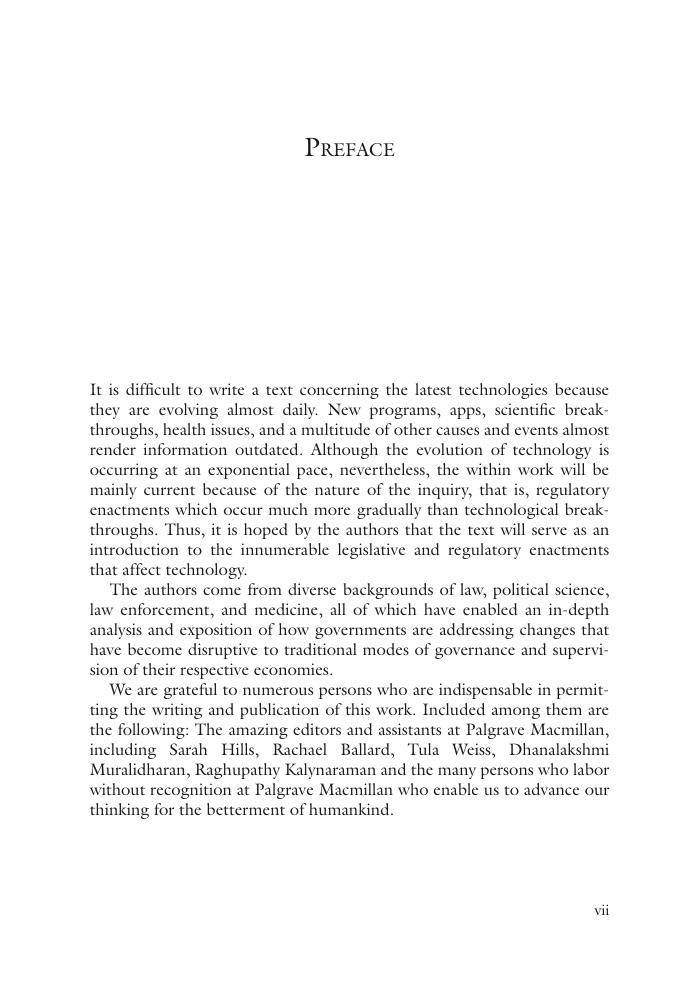 Preview page 6 of Regulation of Innovative Technologies Blockchain, Artificial Intelligence and Quantum Computing, 1st Edition By Rosario