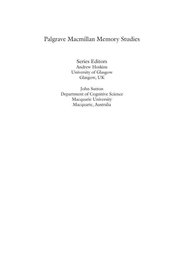 Preview page 2 of Researching Memory and Identity in Russia and Eastern Europe Interdisciplinary Methodologies, 1st Edition By Jade McGlyn