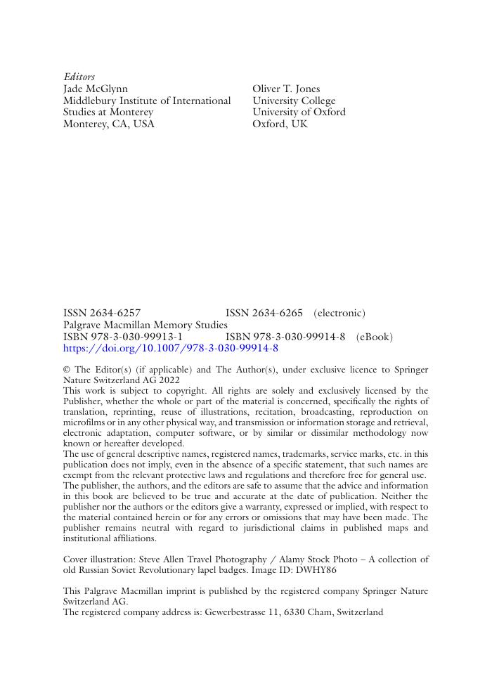 Preview page 5 of Researching Memory and Identity in Russia and Eastern Europe Interdisciplinary Methodologies, 1st Edition By Jade McGlyn