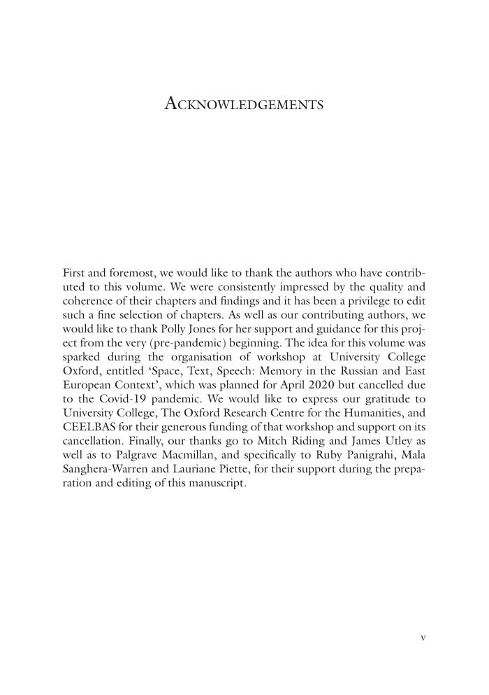 Preview page 6 of Researching Memory and Identity in Russia and Eastern Europe Interdisciplinary Methodologies, 1st Edition By Jade McGlyn