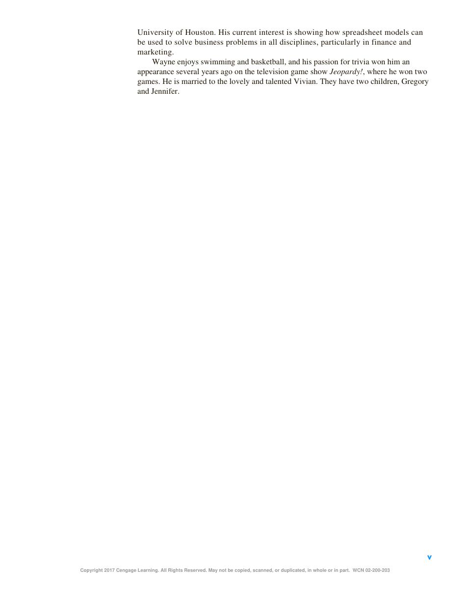 Preview page 10 of Business Analytics Data Analysis & Decision Making 6th Edition By S. Christian Albright, Wayne L. Winston eBook PDF