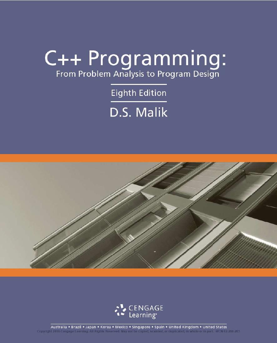 Preview page 5 of C++ Programming From Problem Analysis to Program Design 8th Edition By D.S. Malik eBook PDF