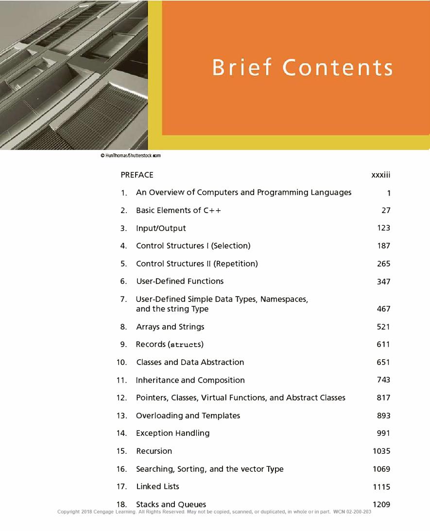 Preview page 9 of C++ Programming From Problem Analysis to Program Design 8th Edition By D.S. Malik eBook PDF