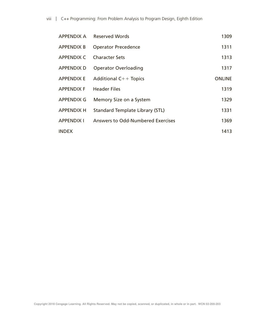 Preview page 10 of C++ Programming From Problem Analysis to Program Design 8th Edition By D.S. Malik eBook PDF