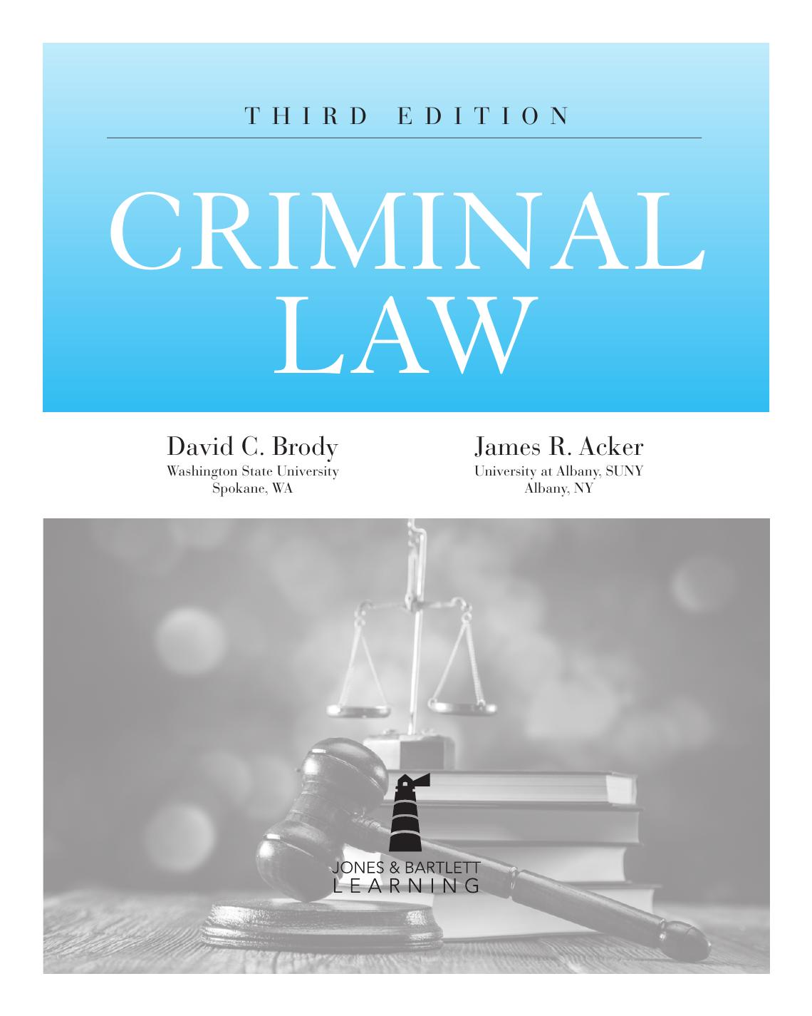 Preview page 2 of Criminal Law 3rd Edition By David Brody, James Acker eBook PDF