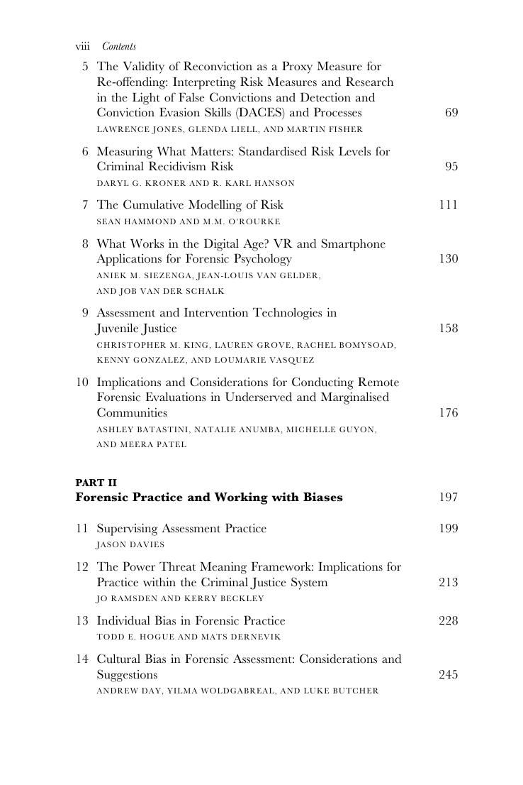 Preview page 9 of Challenging Bias in Forensic Psychological Assessment and Testing Theoretical and Practical Approaches to Working with D