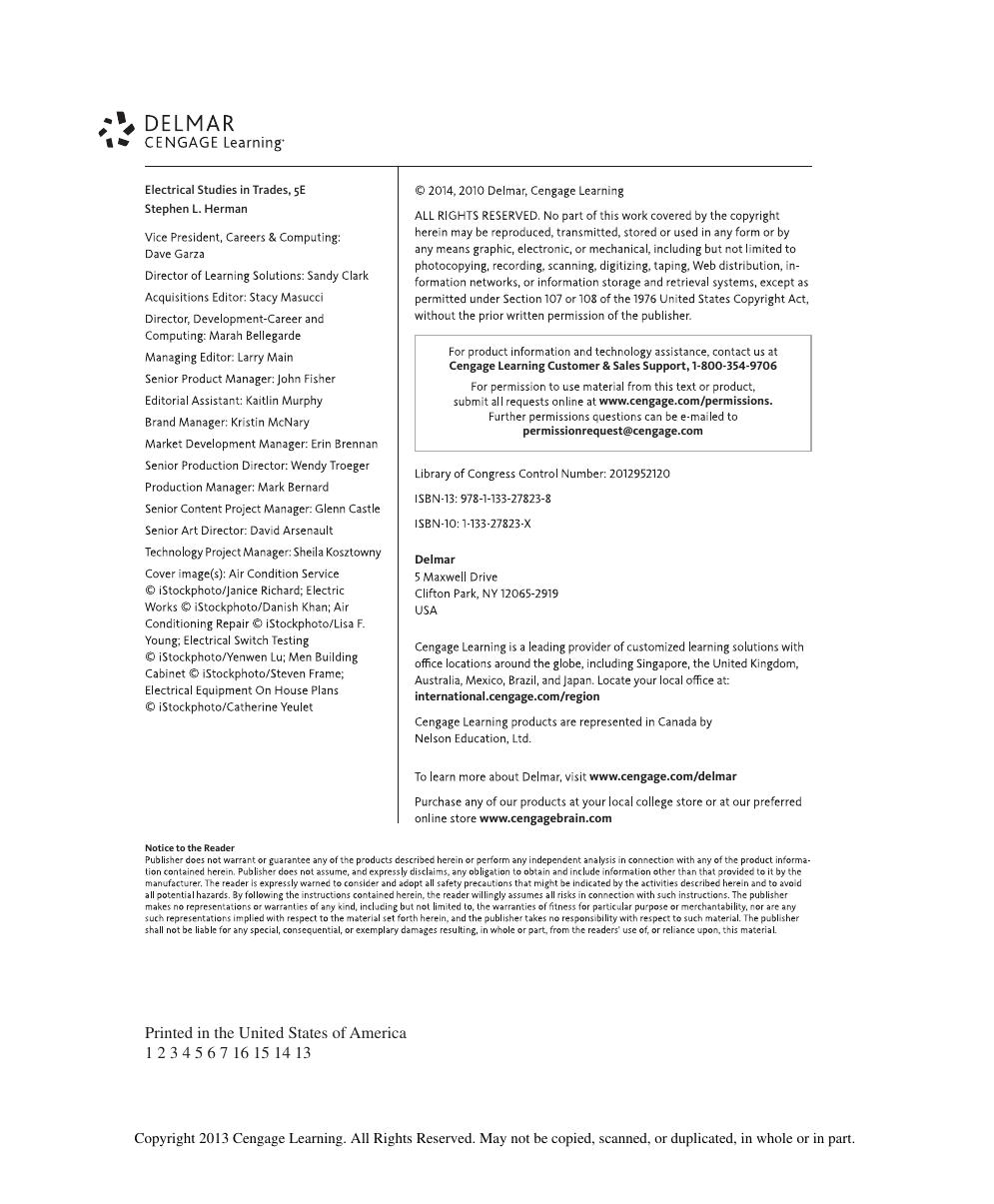 Preview page 6 of Electrical Studies for Trades By Stephen Herman eBook PDF