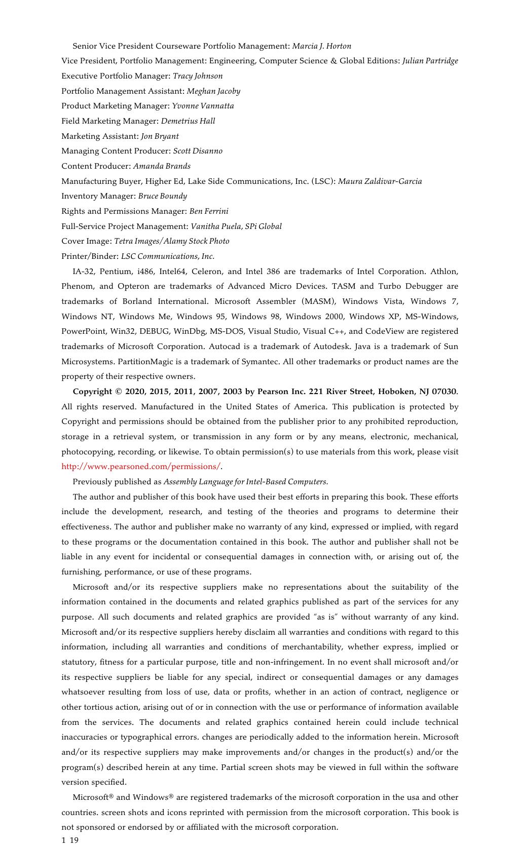 Preview page 3 of Assembly Language for x86 Processors 8th Edition By Kip R. Irvine
