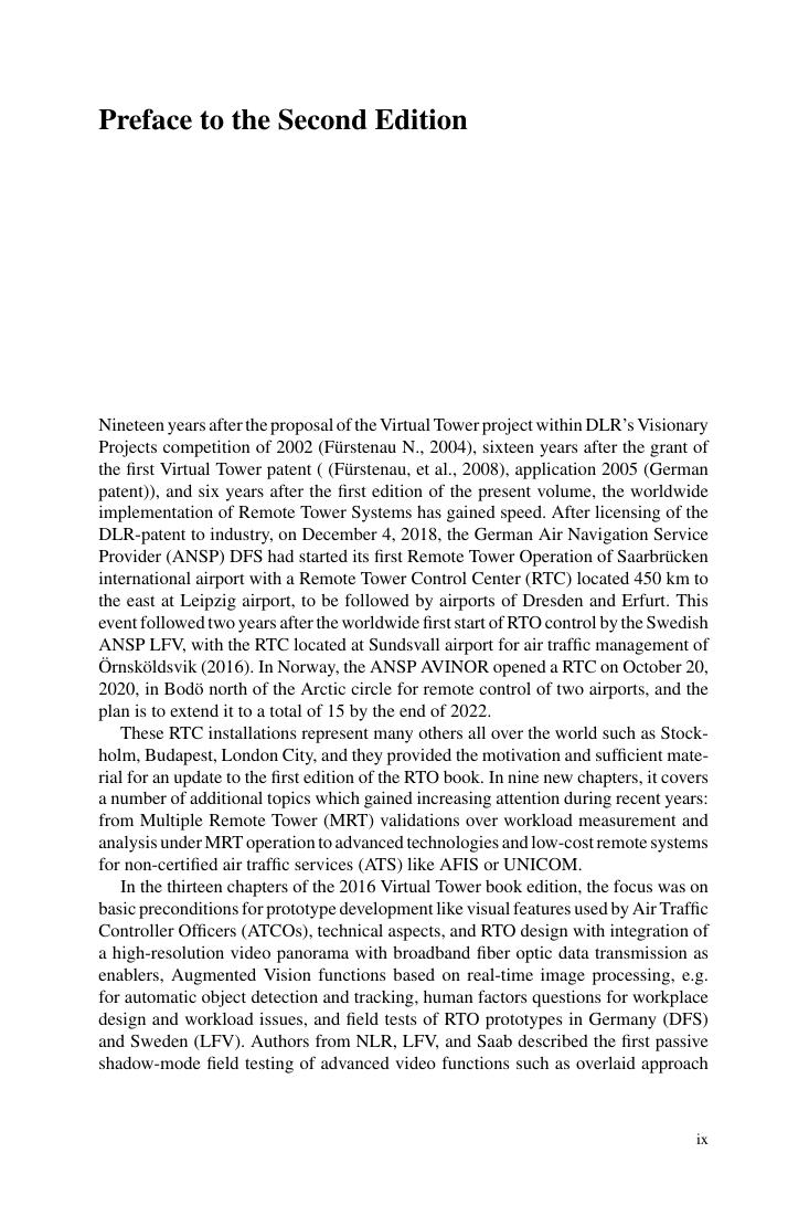 Preview page 10 of eBook Virtual and Remote Control Tower Research, Design, Development and Validation (Research Topics in Aerospace) Softc