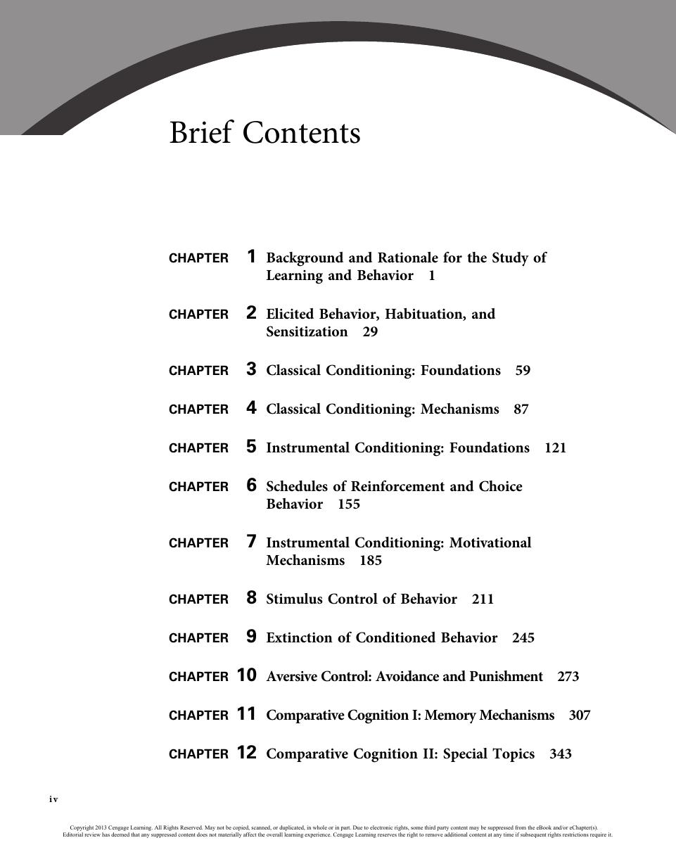Preview page 6 of The Principles of Learning and Behavior, 7e Michael  Domjan eBook
