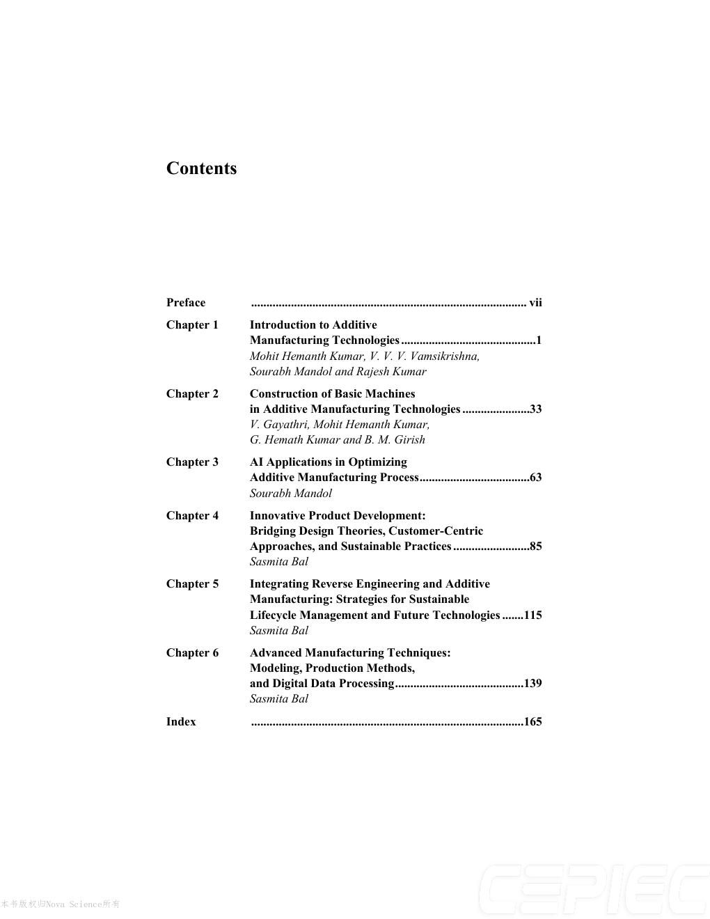 Preview page 7 of A Textbook on Additive Manufacturing Technologies By Mohit Hemanth Kumar ISBN: 9798891136793