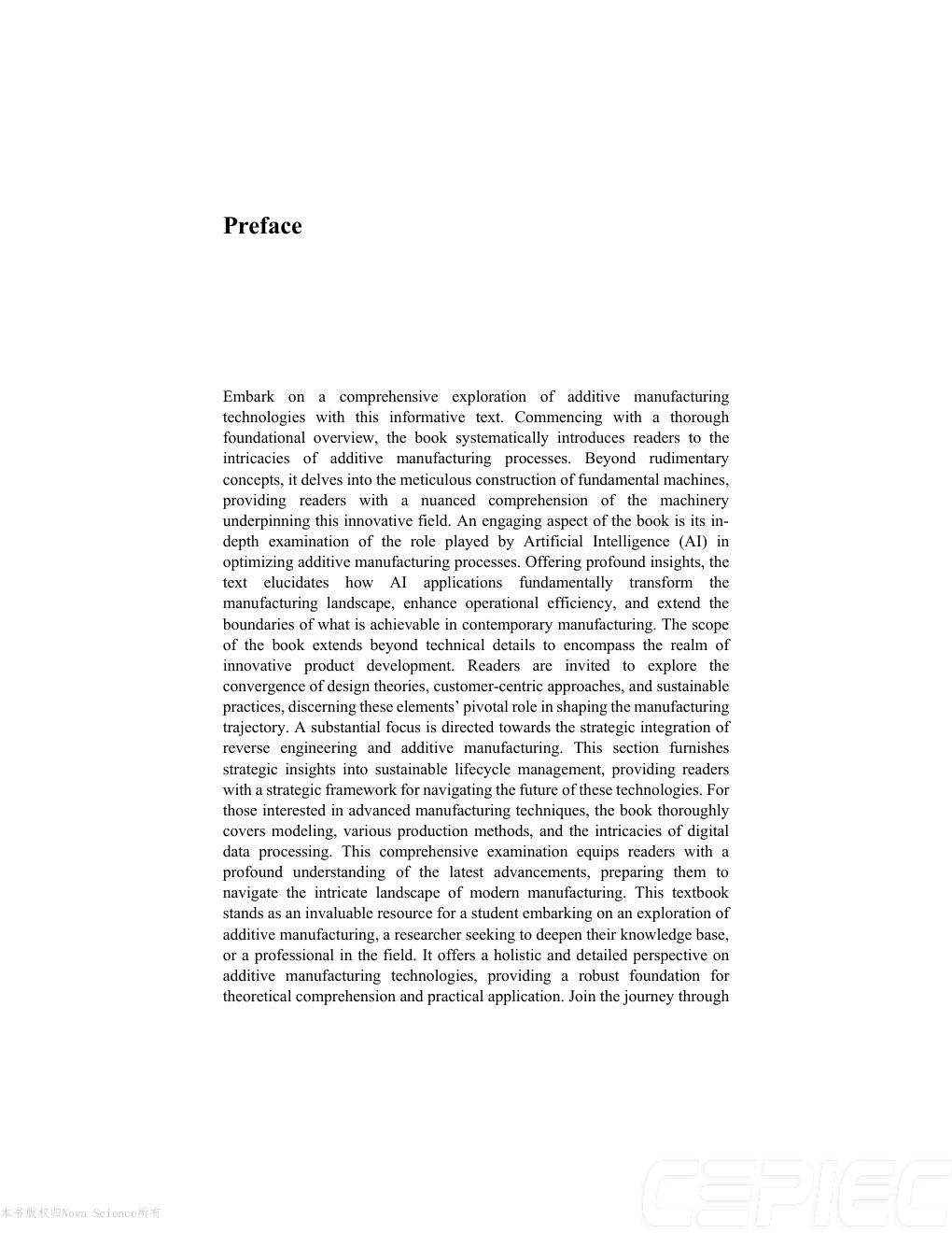 Preview page 9 of A Textbook on Additive Manufacturing Technologies By Mohit Hemanth Kumar ISBN: 9798891136793