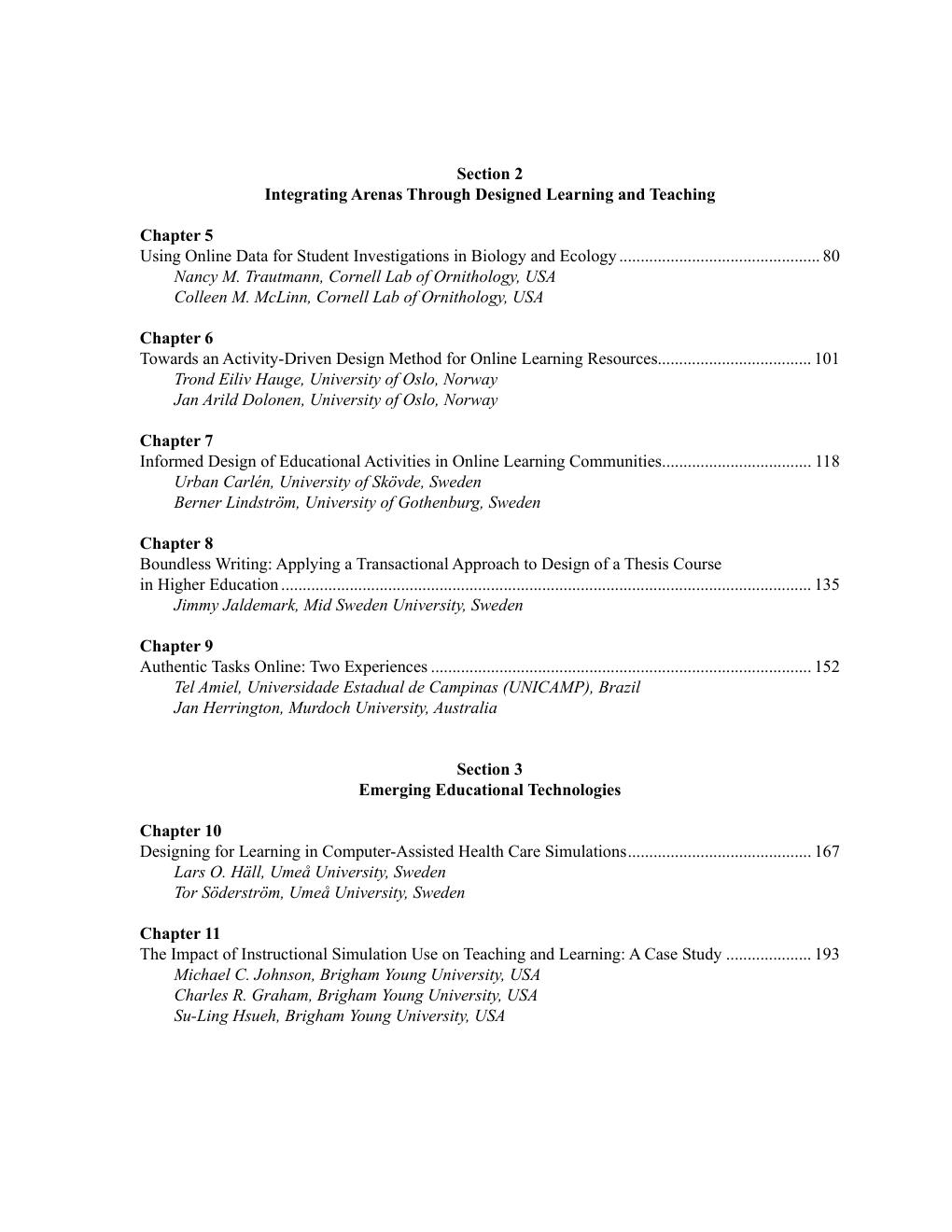 Preview page 6 of Informed Design of Educational Technologies in Higher Education Enhanced Learning and Teaching By Anders D. Olofsson