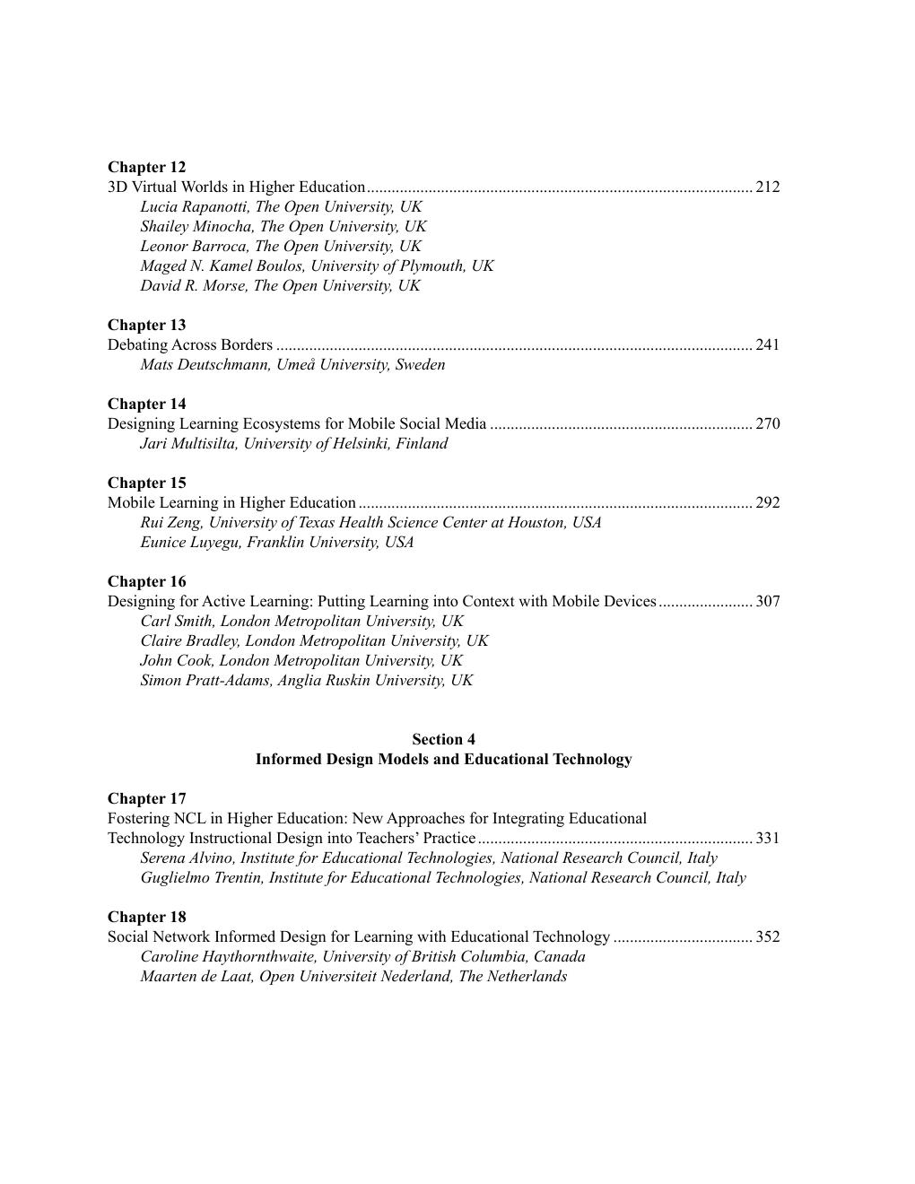 Preview page 7 of Informed Design of Educational Technologies in Higher Education Enhanced Learning and Teaching By Anders D. Olofsson