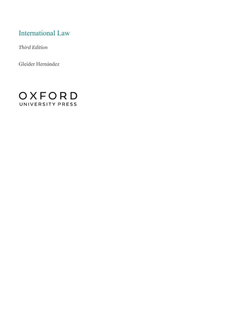 Preview page 3 of International Law 3rd Edition By Gleider Hernández