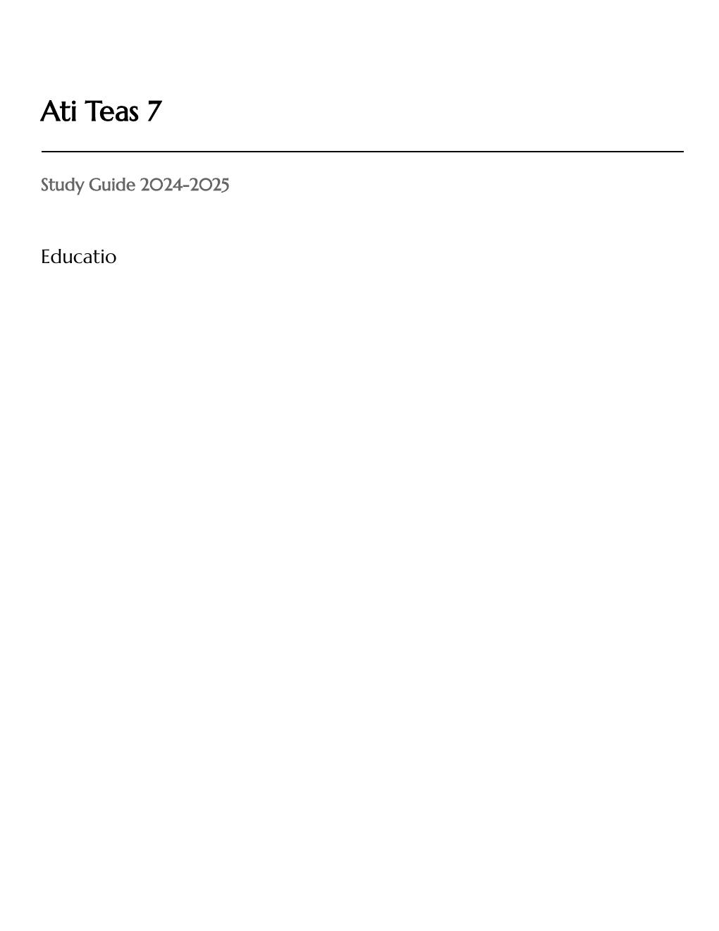 Preview page 2 of ATI Teas 7 Study Guide A Comprehensive Study Guide for the 7th Edition with 4 Full-Length Practice Exams + 2000 Question
