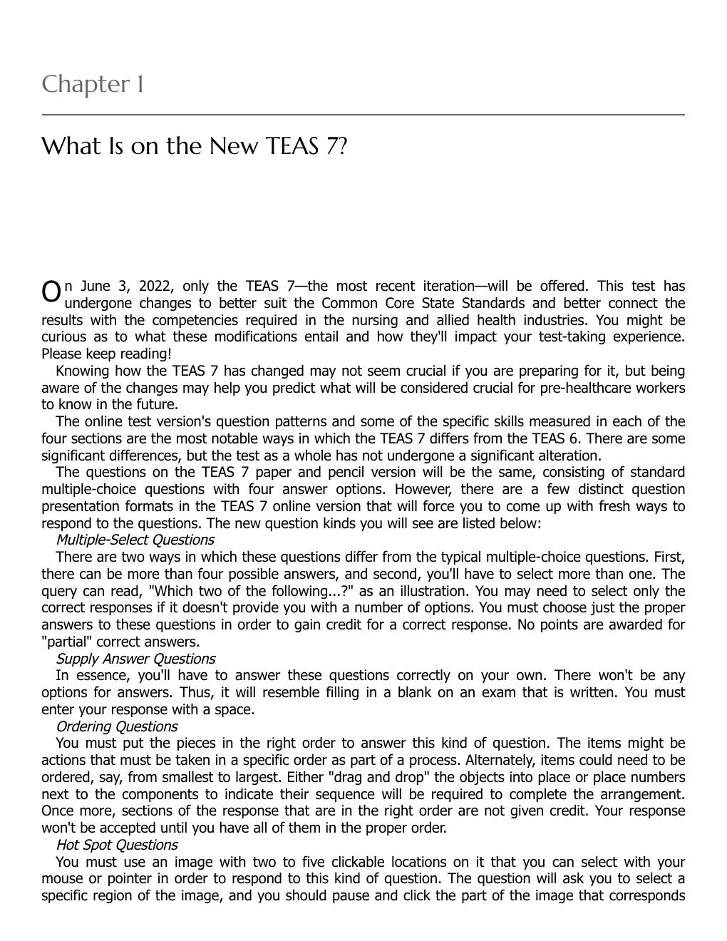 Preview page 6 of ATI Teas 7 Study Guide A Comprehensive Study Guide for the 7th Edition with 4 Full-Length Practice Exams + 2000 Question