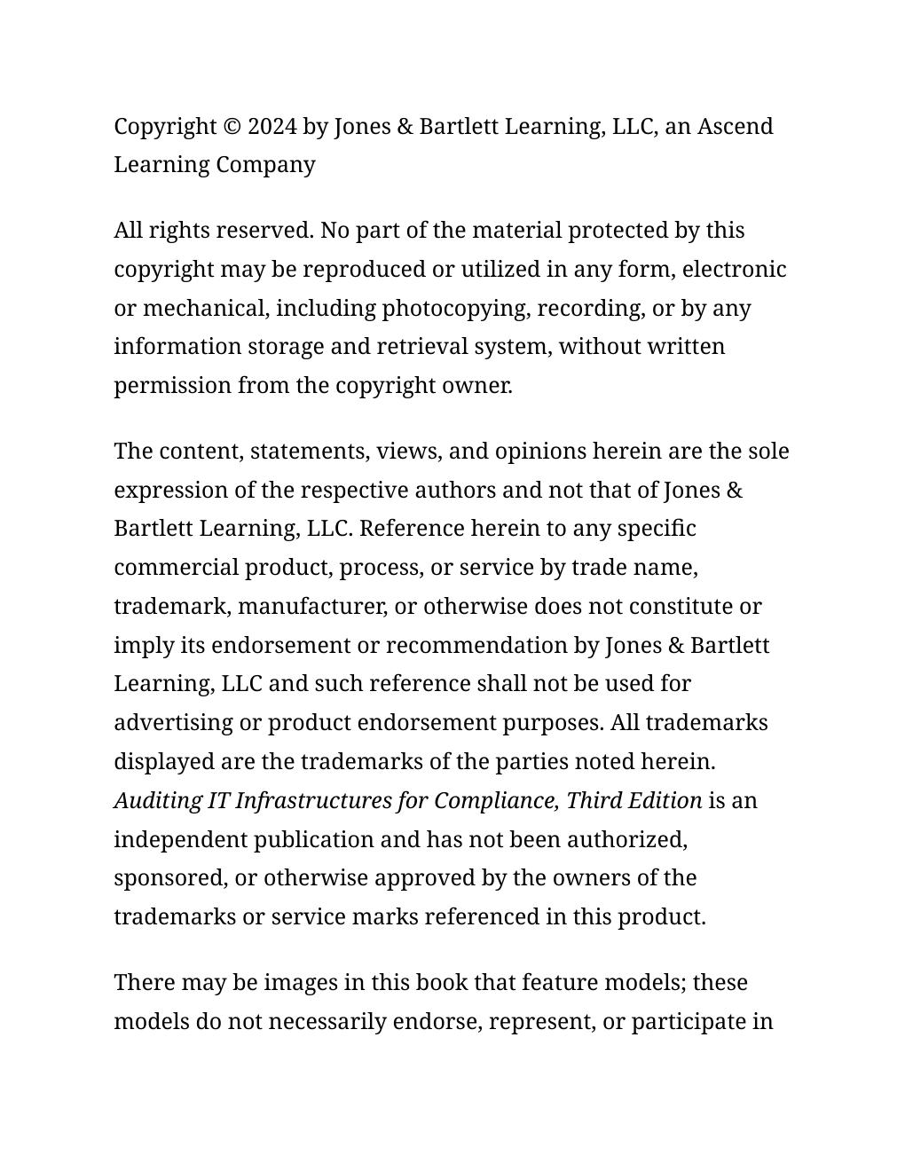 Preview page 4 of Auditing IT Infrastructures For Compliance 3rd Edition By Robert Johnson, Marty Weiss, Michael Solomon ISBN: 97812842609