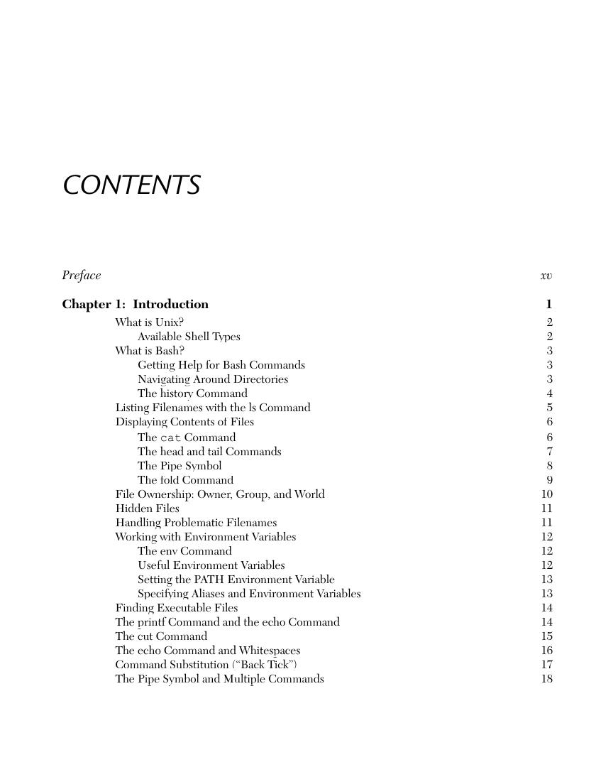 Preview page 8 of Bash for Data Scientists 1st Edition By Oswald Campesato ISBN: 9781683929734