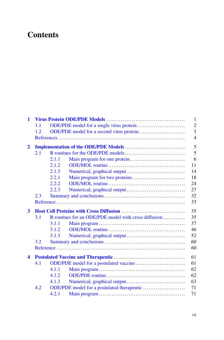 Preview page 7 of eBook Virus Host Cell Genetic Material Transport Computational ODEPDE Modeling with R 1st ed. Edition by William E. Schi