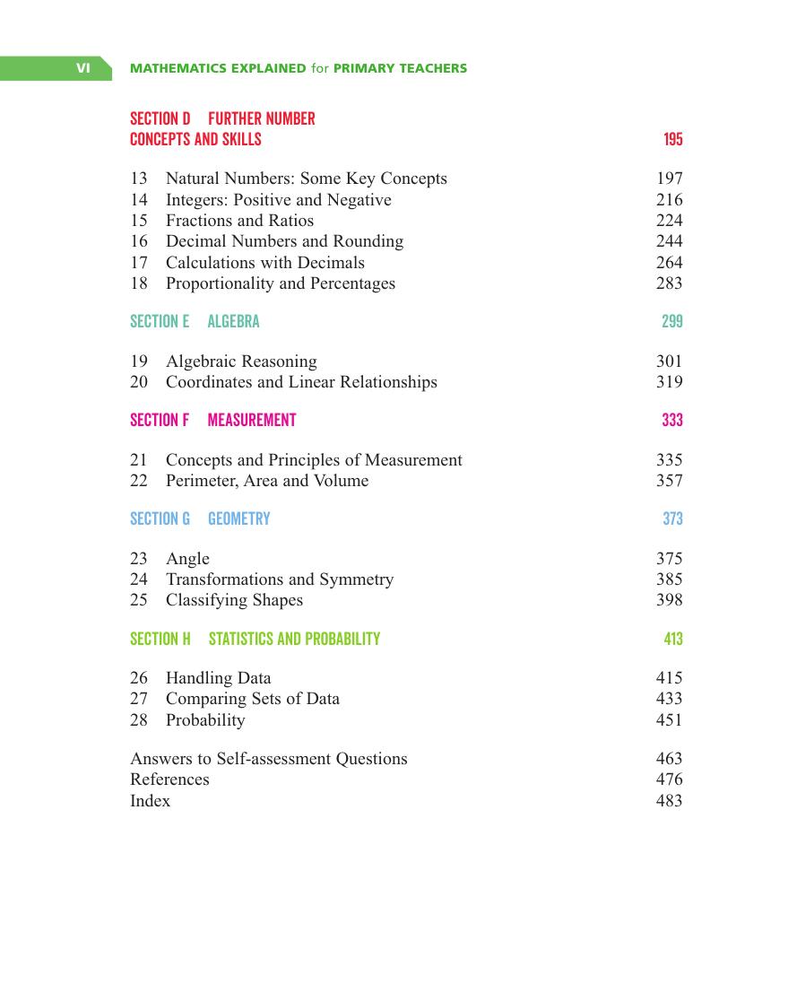Preview page 7 of Mathematics Explained for Primary Teachers 6th Edition By Derek Haylock Ralph Manning