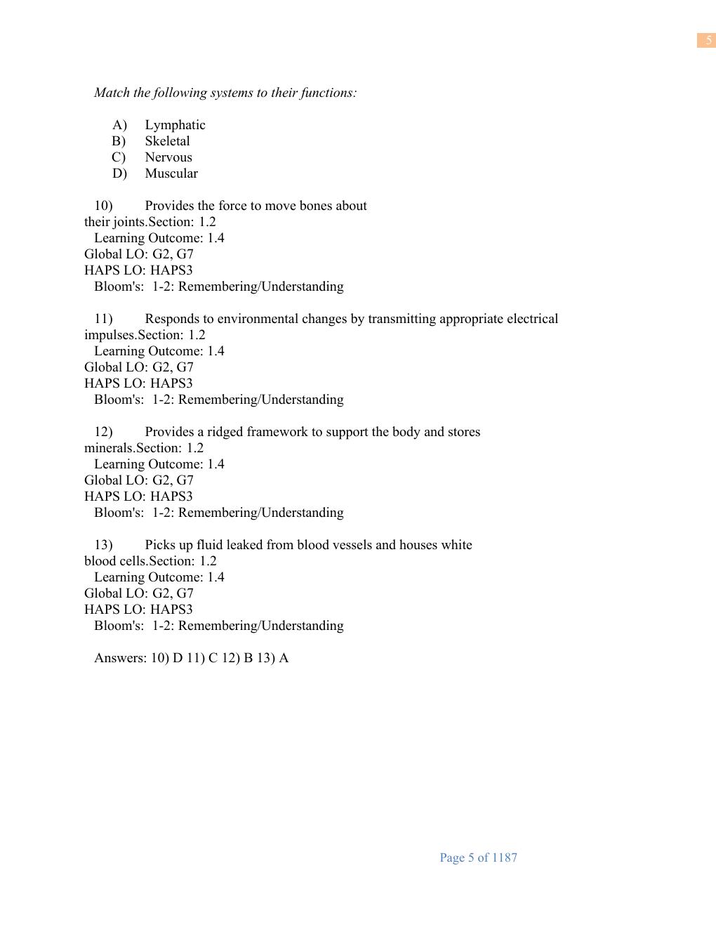 Preview page 5 of Test Bank Marieb for Human Anatomy and Physiology 12th Edition by Katja Hoehn