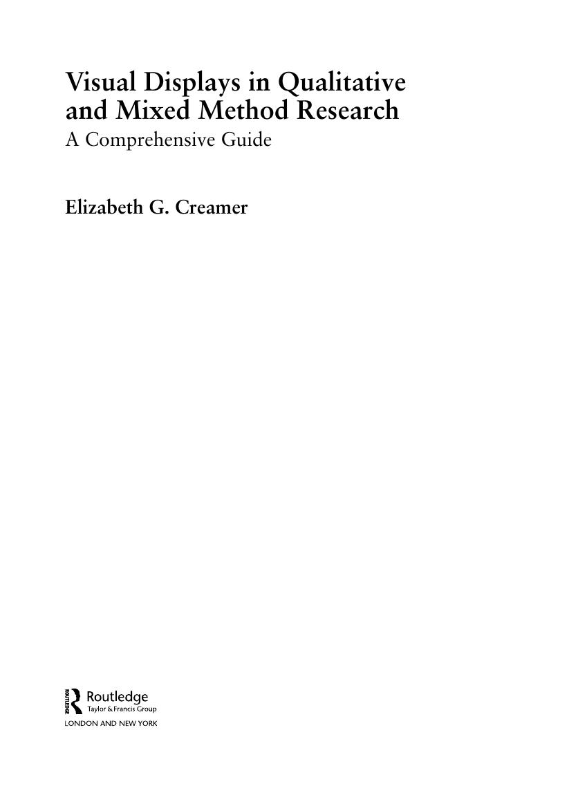 Preview page 6 of eBook Visual Displays in Qualitative and Mixed Method Research A Comprehensive Guide  1st Edition By Elizabeth G. Creame