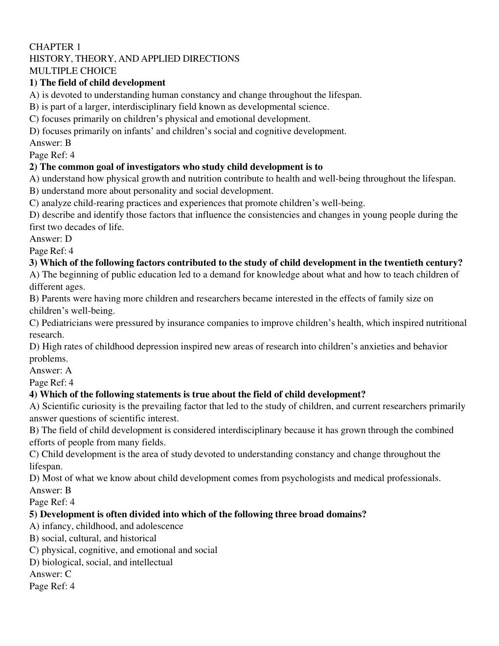 Preview page 3 of Test Bank For Child  Development 9th Edition  by Laura E. Berk LATEST 2026-2027