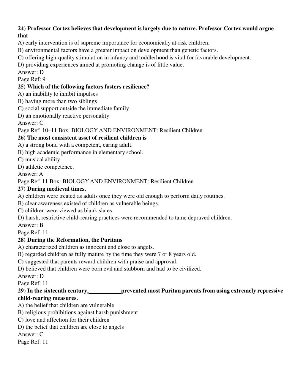 Preview page 7 of Test Bank For Child  Development 9th Edition  by Laura E. Berk LATEST 2026-2027
