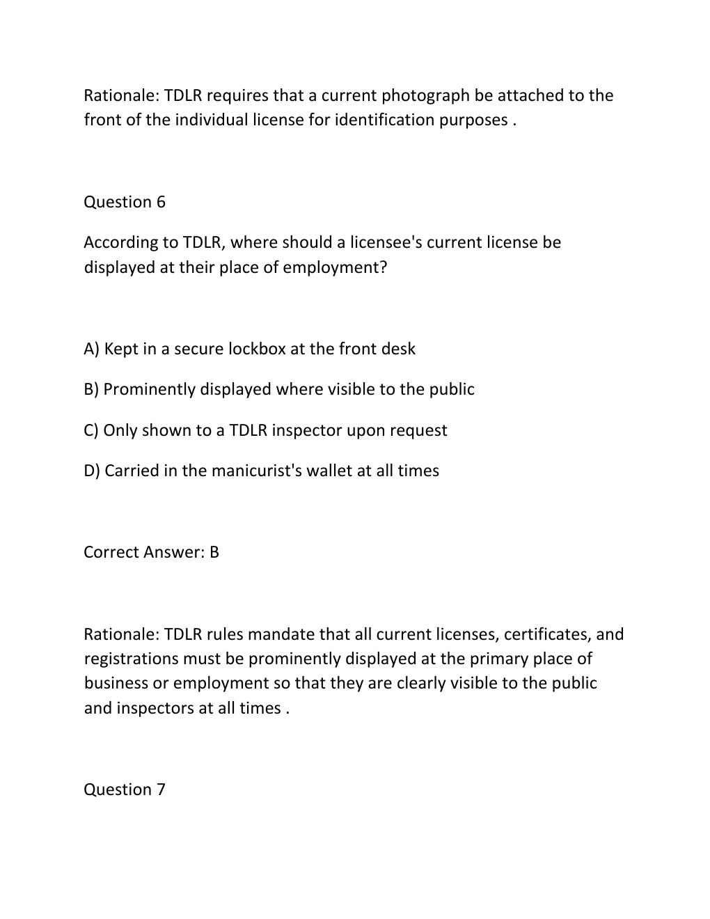 Preview page 5 of TEXAS MANICURIST WRITTEN STATE BOARD TEST Complete Practice Test Bank
