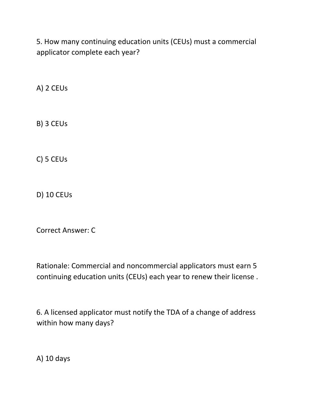Preview page 5 of Texas Pesticide Applicators General Standards Exam Complete 300