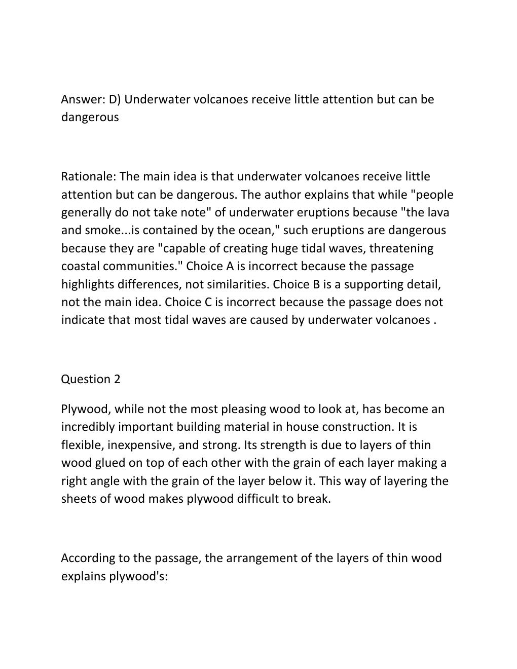 Preview page 2 of TSI ASSESSMENT PRACTICE (READING) EXAM Complete Practice Test Bank 300 Exam-Style .