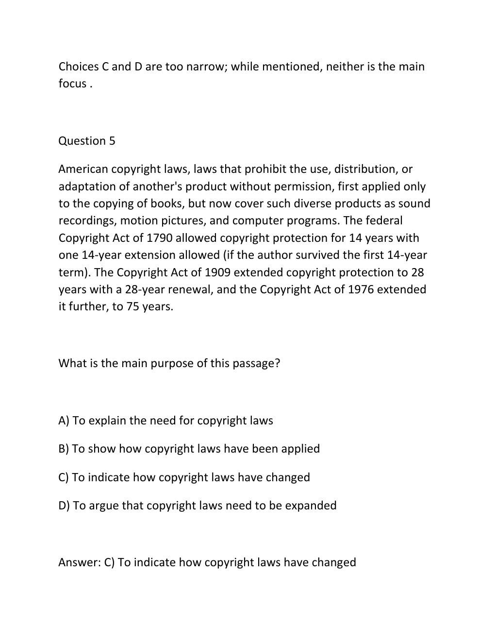 Preview page 6 of TSI ASSESSMENT PRACTICE (READING) EXAM Complete Practice Test Bank 300 Exam-Style .