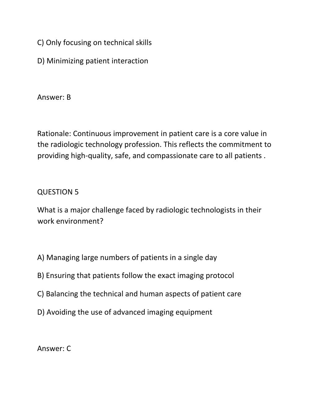Preview page 4 of TORRES' PATIENT CARE IN IMAGING TECHNOLOGY, 10TH EDITION (RYAN) Complete Practice Test, .
