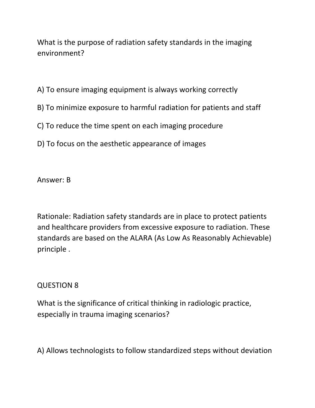 Preview page 6 of TORRES' PATIENT CARE IN IMAGING TECHNOLOGY, 10TH EDITION (RYAN) Complete Practice Test, .