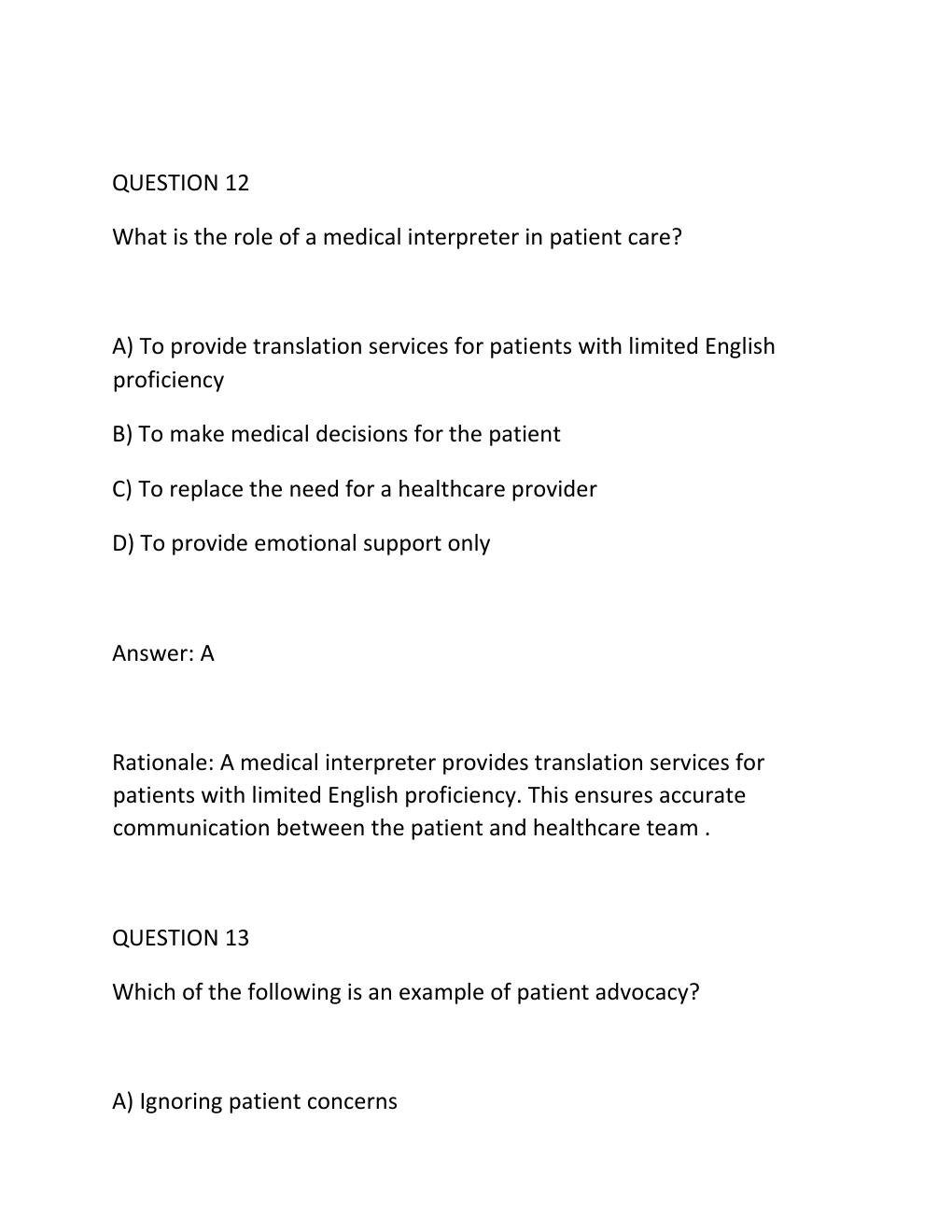 Preview page 10 of TORRES' PATIENT CARE IN IMAGING TECHNOLOGY, 10TH EDITION (RYAN) Complete Practice Test, .