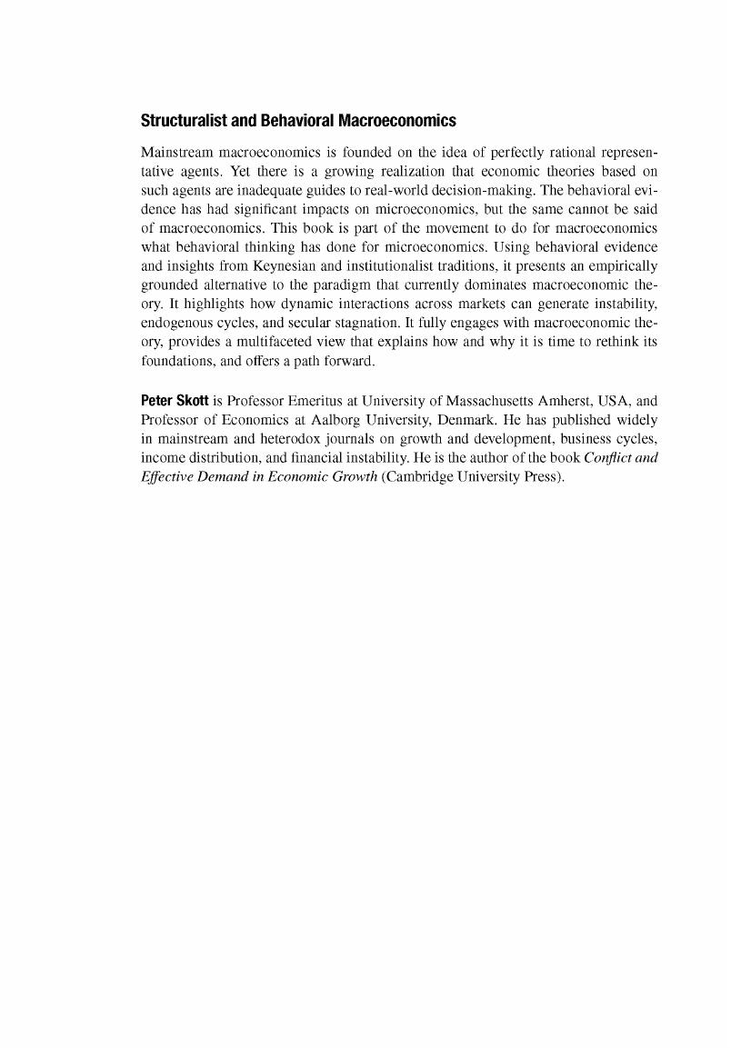 Preview page 2 of Structuralist and Behavioral Macroeconomics By Skott P