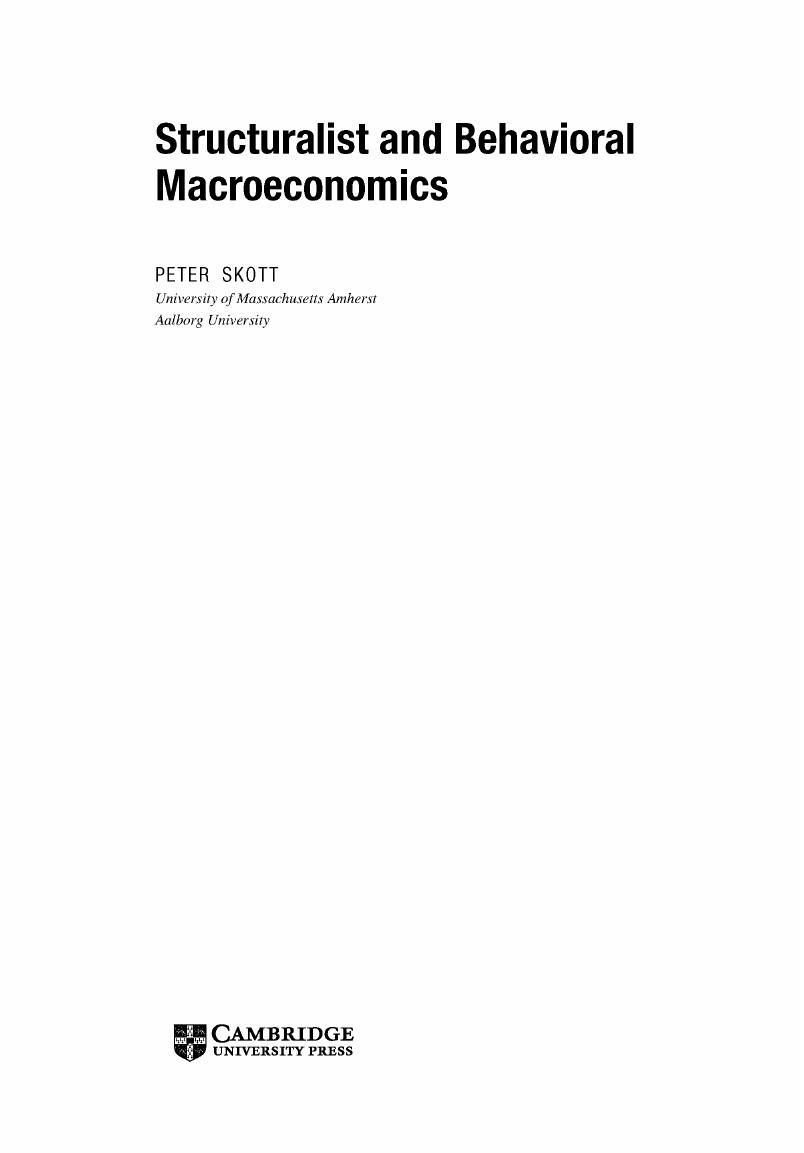 Preview page 3 of Structuralist and Behavioral Macroeconomics By Skott P